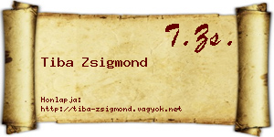 Tiba Zsigmond névjegykártya