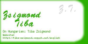 zsigmond tiba business card